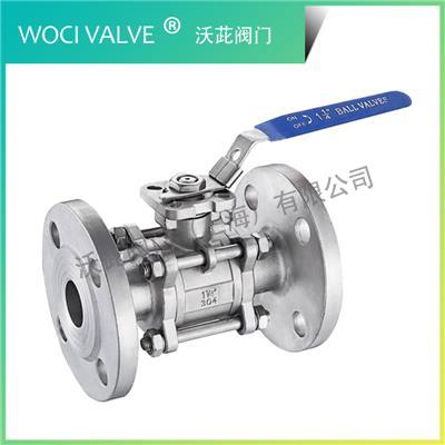 Q41F  Three piece flange ball valve