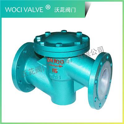 H41F46 Lifting fluorine lined check valve
