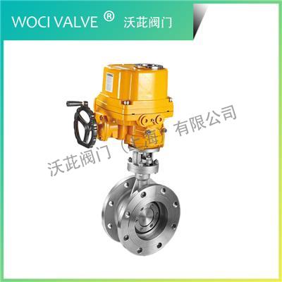 D943H Electric flanged hard seal butterfly valve
